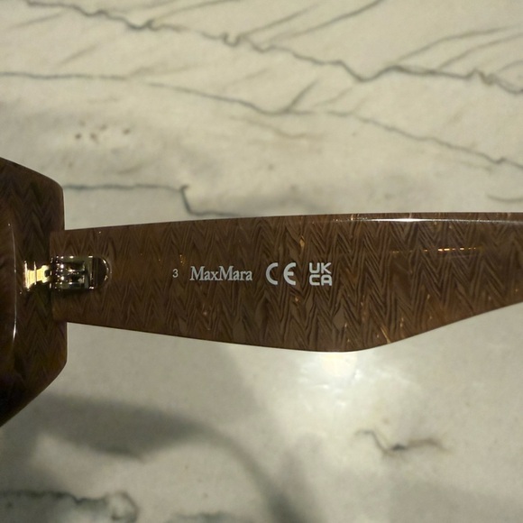 Max Mara MM0125 GLIMPSE6 Textured Havana Brown Oversized Sunglasses 58mm NWOT main image 15